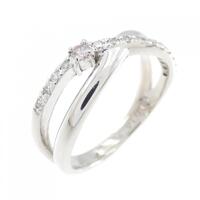 K18WG ダイヤモンド リング 0.14CT