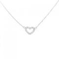 K18WG ハート ダイヤモンド ネックレス 0.11CT