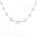 K18WG ハート ダイヤモンド ネックレス 1.75CT