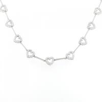 K18WG ハート ダイヤモンド ネックレス 1.75CT