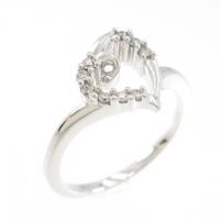 K18WG ハート ダイヤモンド リング 0.06CT