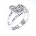 K18WG ハート ダイヤモンド リング 0.30CT