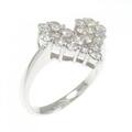 K18WG ハート パヴェ ダイヤモンド リング 1.00CT