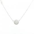 K18WG パヴェ ダイヤモンド ネックレス 0.14CT