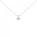 K18WG フラワー ダイヤモンド ネックレス 0.20CT