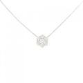 K18WG フラワー ダイヤモンド ネックレス 0.5CT