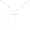 K18WG/PT クロス ダイヤモンド ネックレス 0.30CT