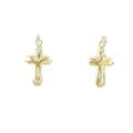 K18YG クロス ダイヤモンド ピアス 0.10CT