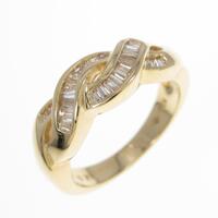 K18YG ダイヤモンド リング 0.28CT