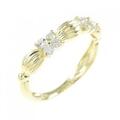 K18YG フラワー ダイヤモンド リング 0.16CT