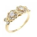 K18YG フラワー ダイヤモンド リング 0.50CT