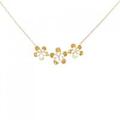 K18YG フラワー ダイヤモンドダイヤモンド ネックレス 0.04CT