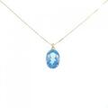 K18YG ブルートパーズ ネックレス 7.23CT