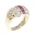 K18YG ルビー リング 0.75CT
