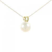 K18YG 白蝶パール ネックレス 10.4mm