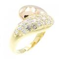 K18YG/K18PG パヴェ ダイヤモンド リング 0.50CT
