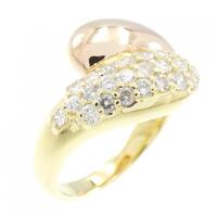 K18YG/K18PG パヴェ ダイヤモンド リング 0.50CT