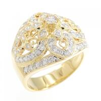 K18YG/K18WG ダイヤモンド リング 0.92CT