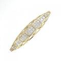 K18YG/PT ダイヤモンド ブローチ 0.67CT