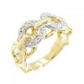 K18YG/PT ダイヤモンド リング 0.11CT