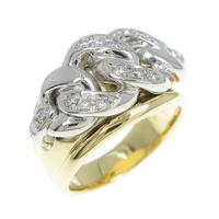 K18YG/PT ダイヤモンド リング 0.23CT