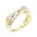 K18YG/PT ダイヤモンド リング 0.3CT