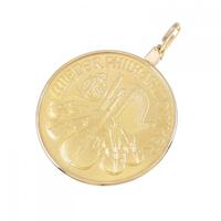 K18YG枠 コイン ペンダント
