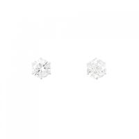 PT ソリティア ダイヤモンド ピアス 1.00CT