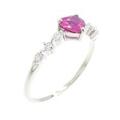 PT ハート ルビー リング 0.47CT