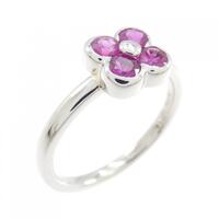 PT フラワー ルビーリング 0.61CT