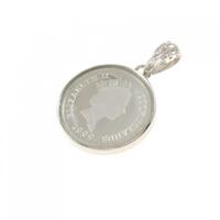PT(枠) ダイヤモンド コインペンダント 0.04CT
