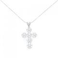 PT/K18WG クロス ダイヤモンド ネックレス 1.50CT