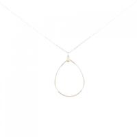 【新品】K10YG スリーストーン ダイヤモンド ネックレス 0.02CT