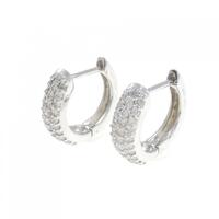 【新品】K18WG ダイヤモンド ピアス 0.50CT