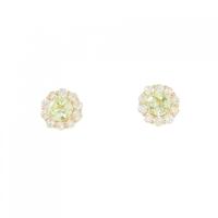 【新品】K18YG グリーンガーネット ピアス 0.60CT