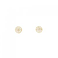 【新品】K18YG ダイヤモンド ピアス 0.08CT