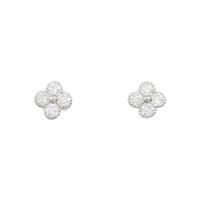 【新品】PT フラワー ダイヤモンド ピアス 0.516CT