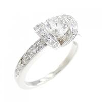 ティファニー リボン リング 0.41CT F VVS1 EXT