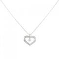 PT ハート ダイヤモンド ネックレス 0.198CT