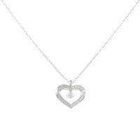 PT ハート ダイヤモンド ネックレス 0.198CT