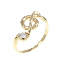 K18YG オンプ ダイヤモンド リング 0.10CT