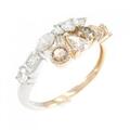 K18PG/PT ダイヤモンド リング 0.65CT