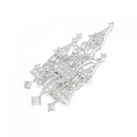 K18WG キャッスル ダイヤモンド ペンダント 1.30CT