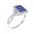 K18WG サファイヤ リング 0.96CT