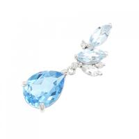 K18WG ブルートパーズ ペンダント