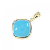 K18YG ターコイズ ペンダント 4.00CT