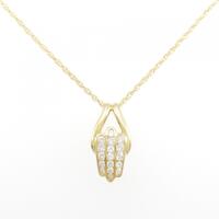 K18YG/750YG ダイヤモンド ネックレス 0.36CT