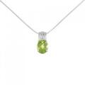 PT/K18WG ペリドット ネックレス 3.90CT