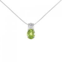 PT/K18WG ペリドット ネックレス 3.90CT