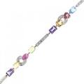 750WG カラーストーン ブレスレット